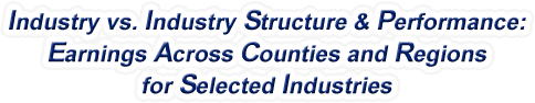 Iowa - Industry vs. Industry Structure & Performance: Earnings Across Counties and Regions for Selected Industries